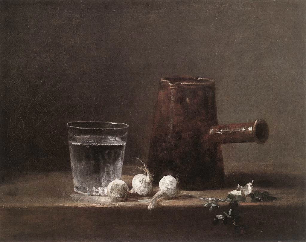 Jean Siméon Chardin - Bicvchiere d'acqua e caffettiera, Carnegie Museum of Art